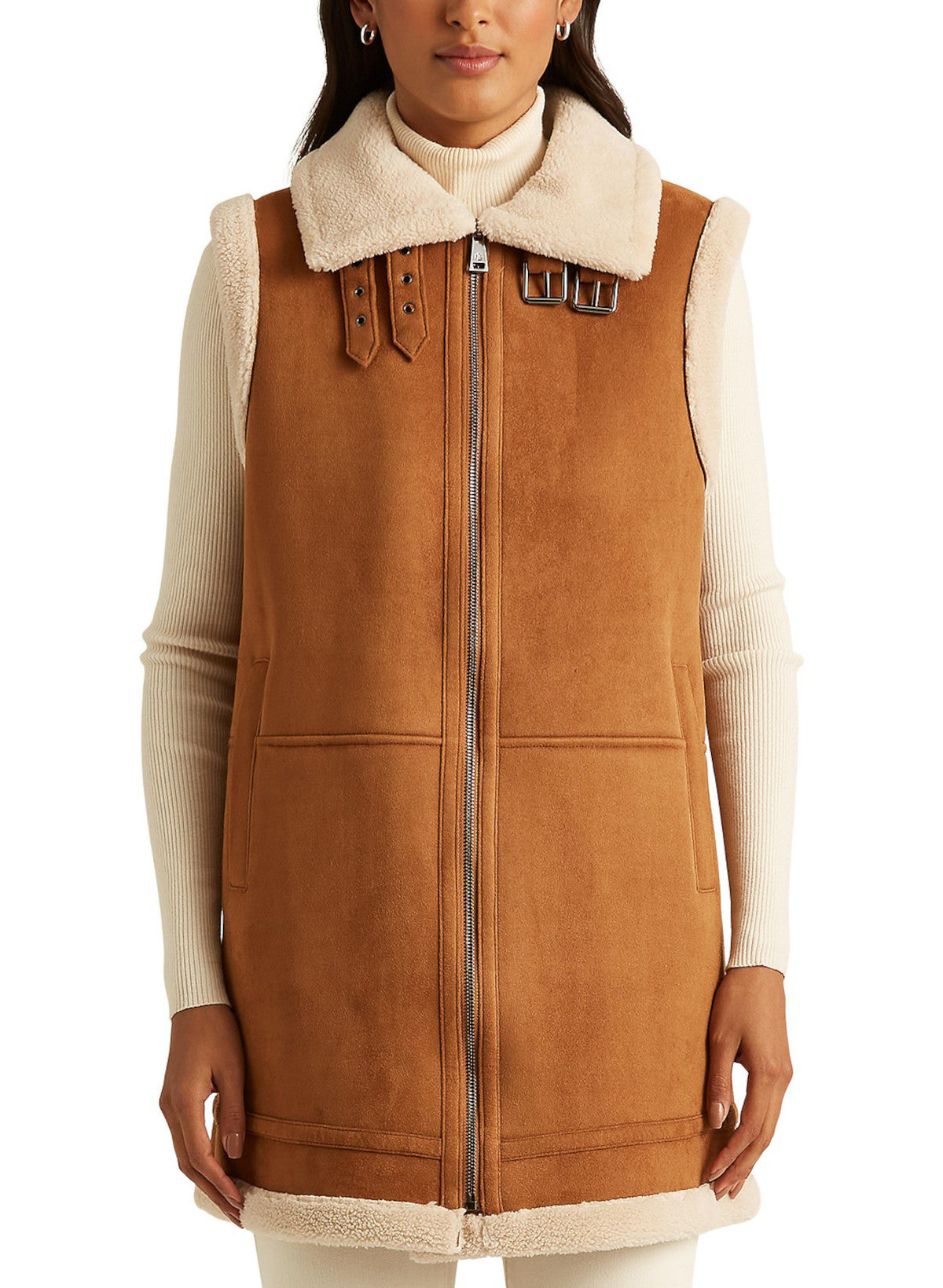 Faux-Shearling Vest
