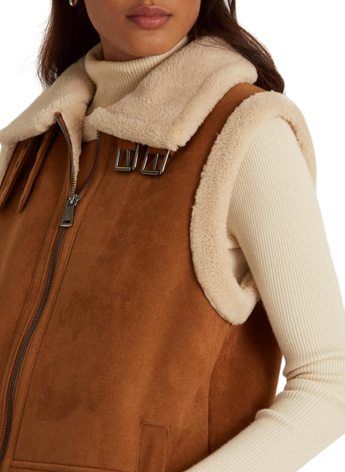 Faux-Shearling Vest
