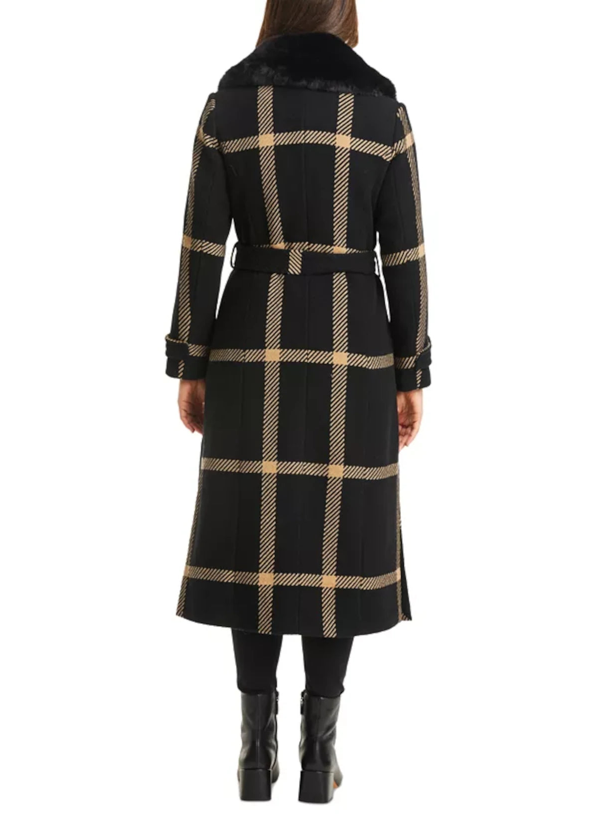 Plaid Maxi Wrap Coat
